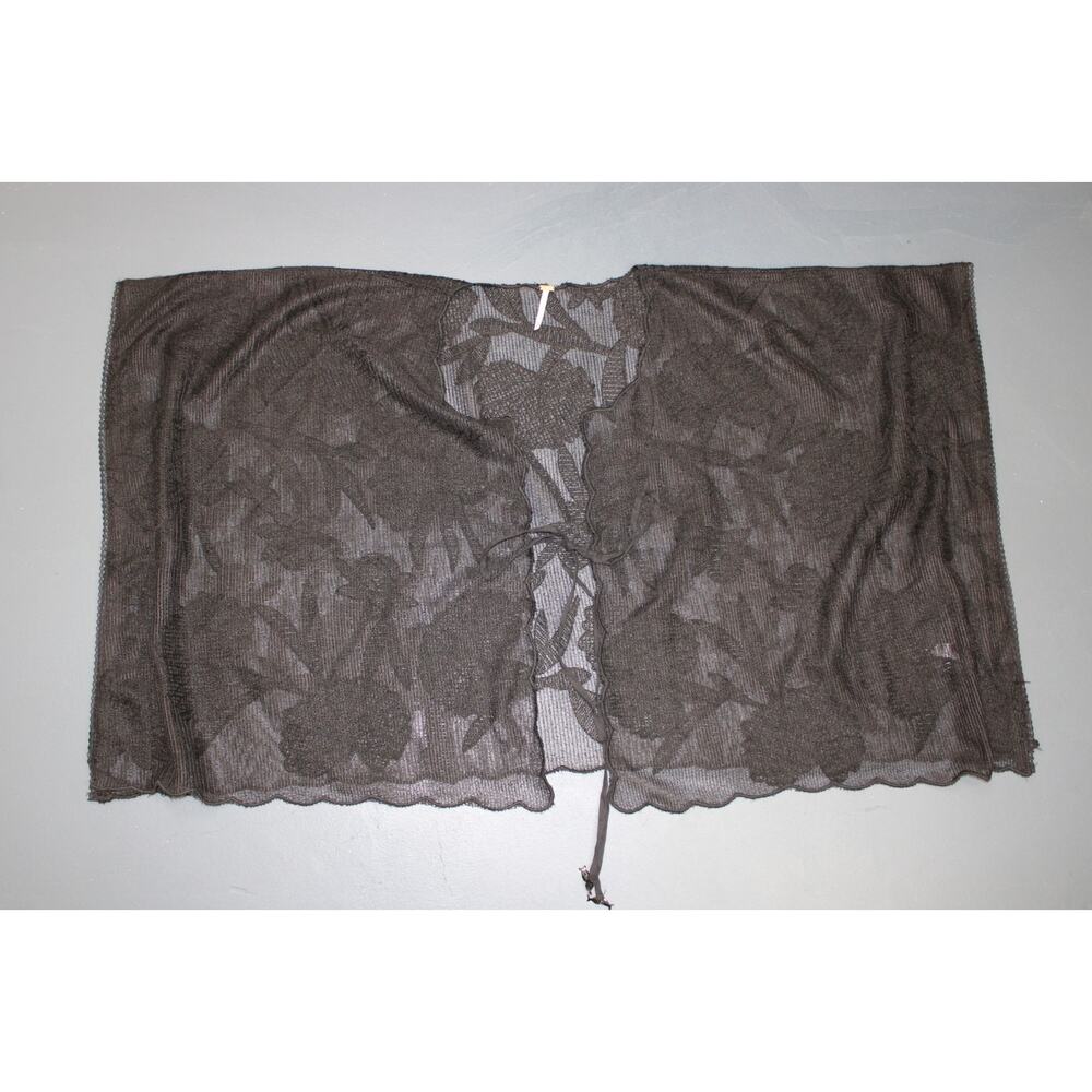 Free People Bohemian Gypsy Witchy Lace Willow Tie Front Cape Kimono OS Fairy - Picture 11 of 12
